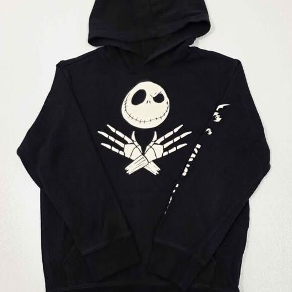 Disney Other - Disney Nightmare Before Christmas Jack Skellington hoodie 🖤 Youth Medium